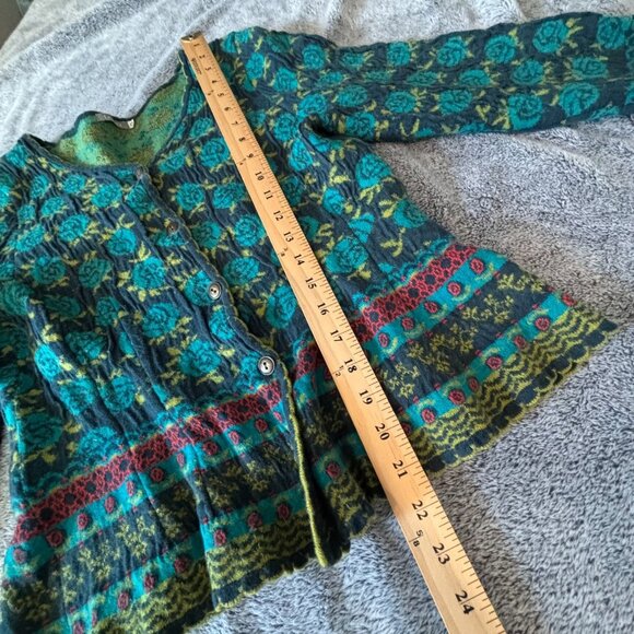 Lana Cardigan Sweater XL Rose Org Cotton Wool Fairy Cottagecore Boho Y2K 18603 - Picture 5 of 9